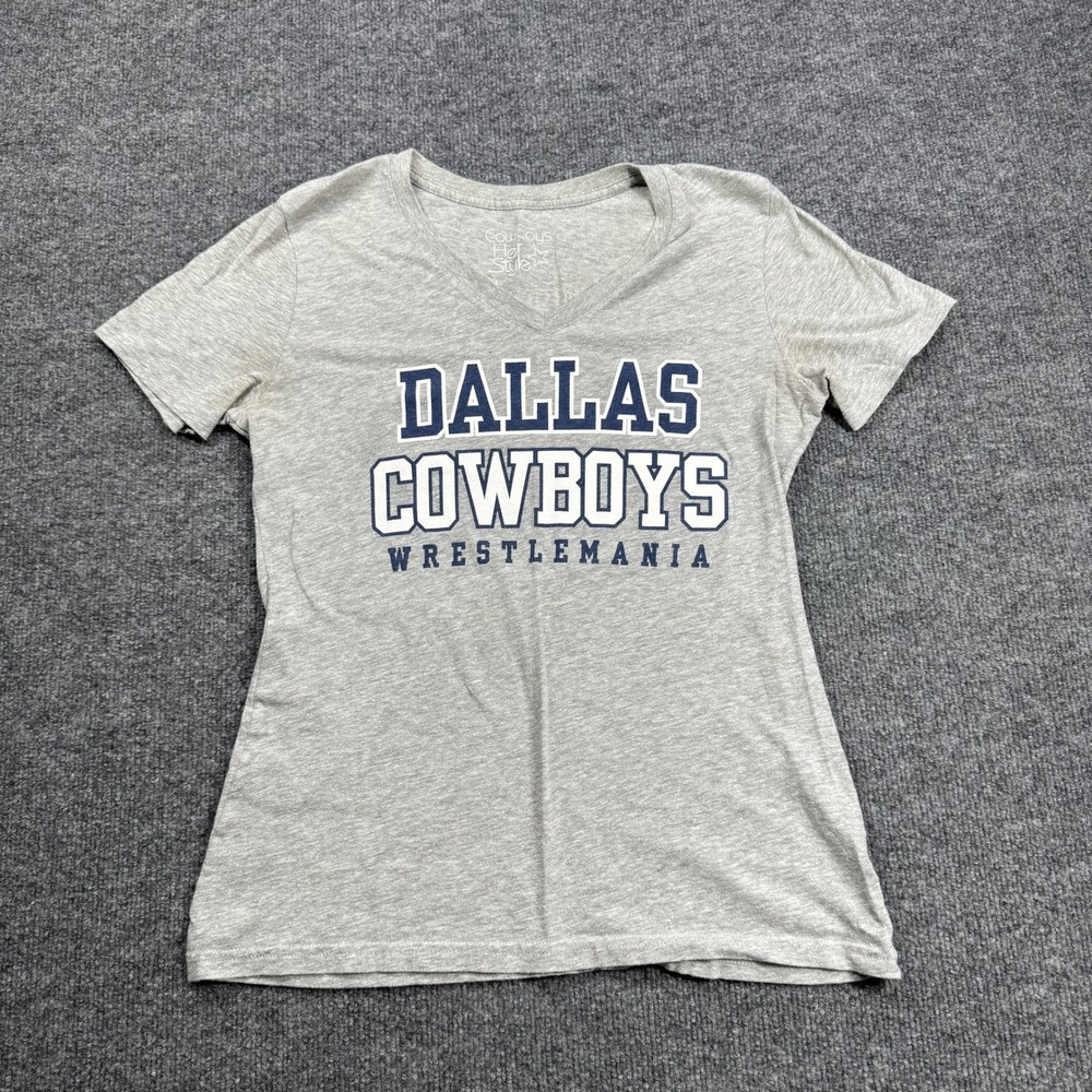 Dallas Cowboys Cowboys Her‎ Style T Shirt Womens M Gray WrestleMania WWE Event